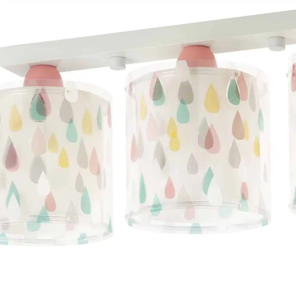 Rain Color εφηβικό φωτιστικό οροφής τρίφωτο