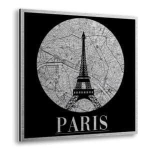 Paris πίνακας από βουρτσισμένο αλουμίνιο S (86309)