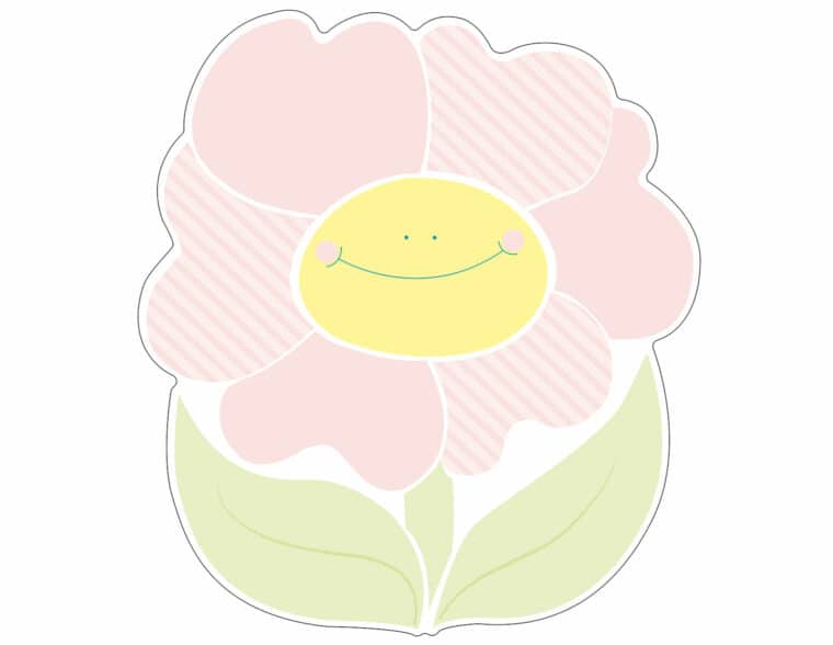Smiling Flowers αφρώδη αυτοκόλλητα 3 επιπέδων Medium