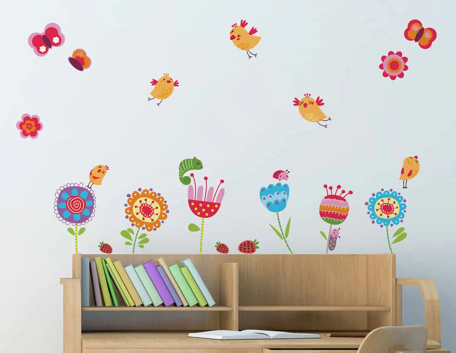 Birds & Flowers αυτοκόλλητα τοίχου