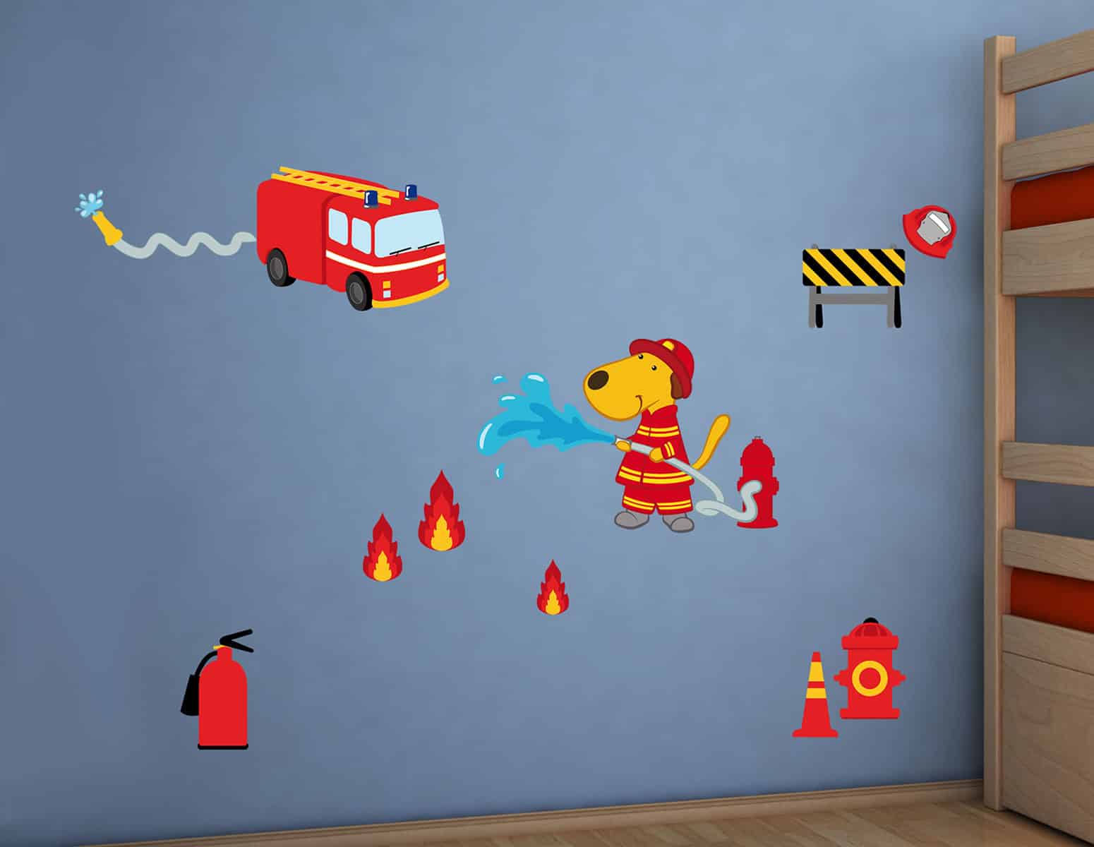 Fireman αυτοκόλλητα τοίχου L