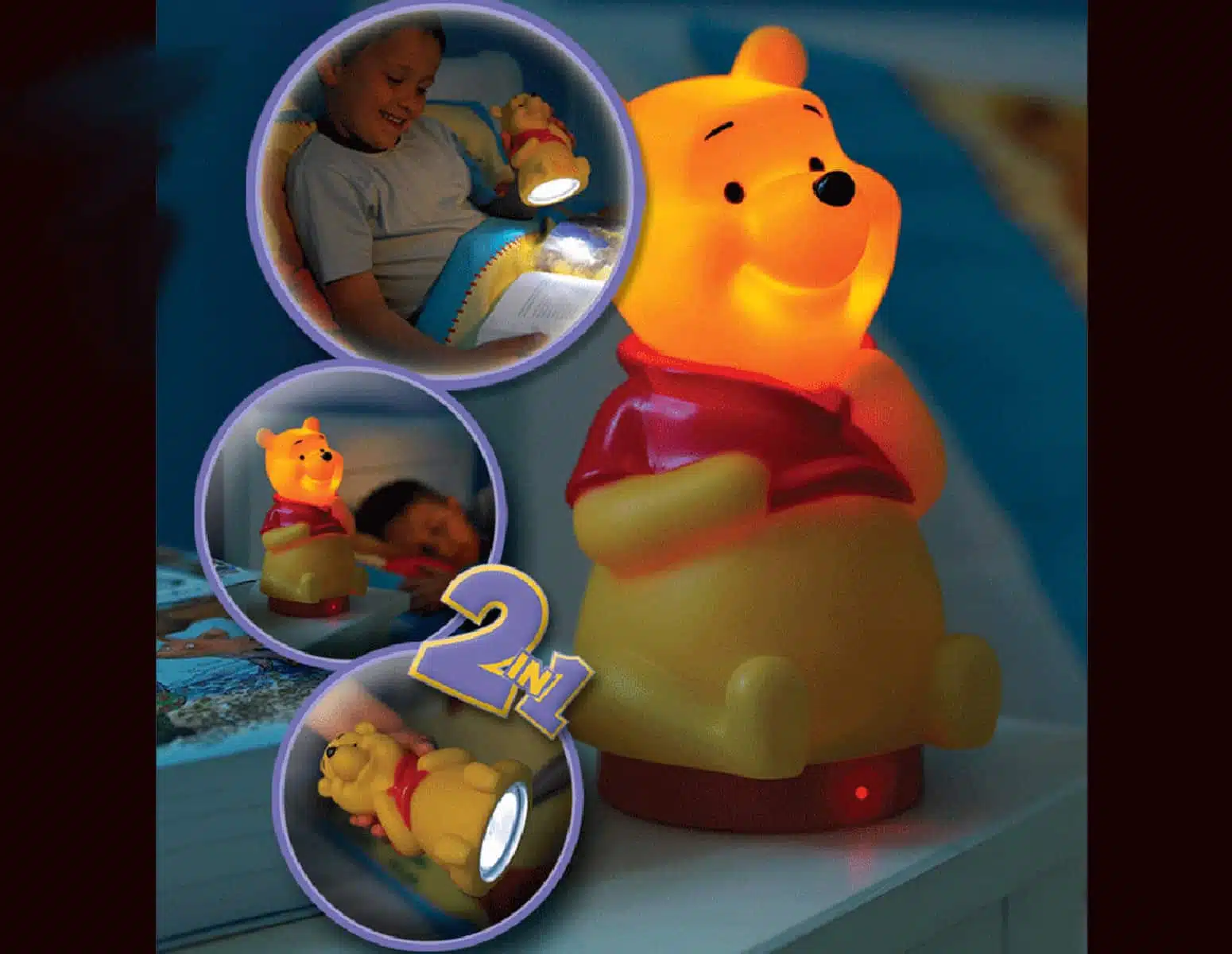 Winnie Pooh κομοδίνου και φακός LED