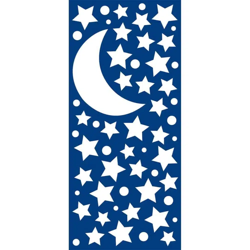 White Stars φωσφορίζοντα αυτοκόλλητα τοίχου Medium-Large
