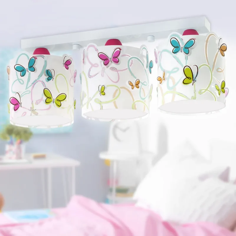 Butterfly τρίφωτο οροφής ράγας με 3D πεταλούδες