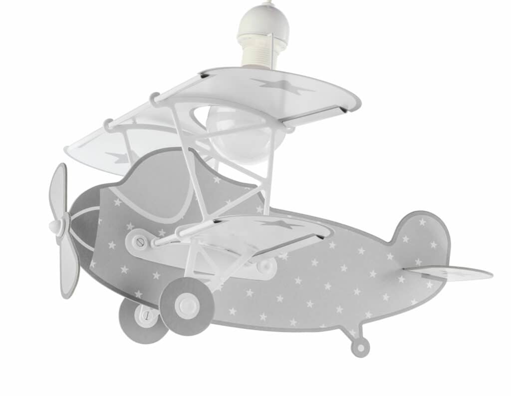 Stars Gray παιδικό φωτιστικό οροφής αεροπλάνο