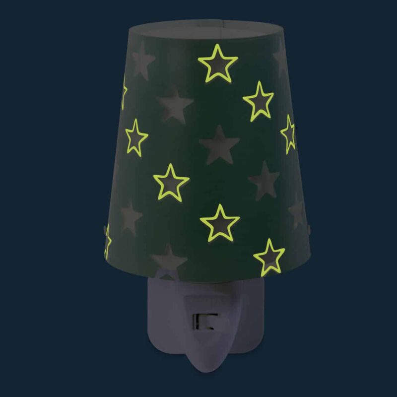 81215 H Stars Green παιδικό φωτιστικό πρίζας LED