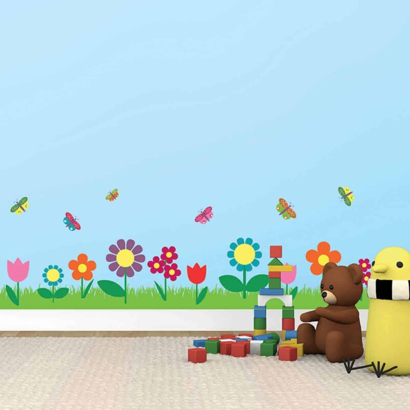 14008 Flowers μπορντούρα τοίχου