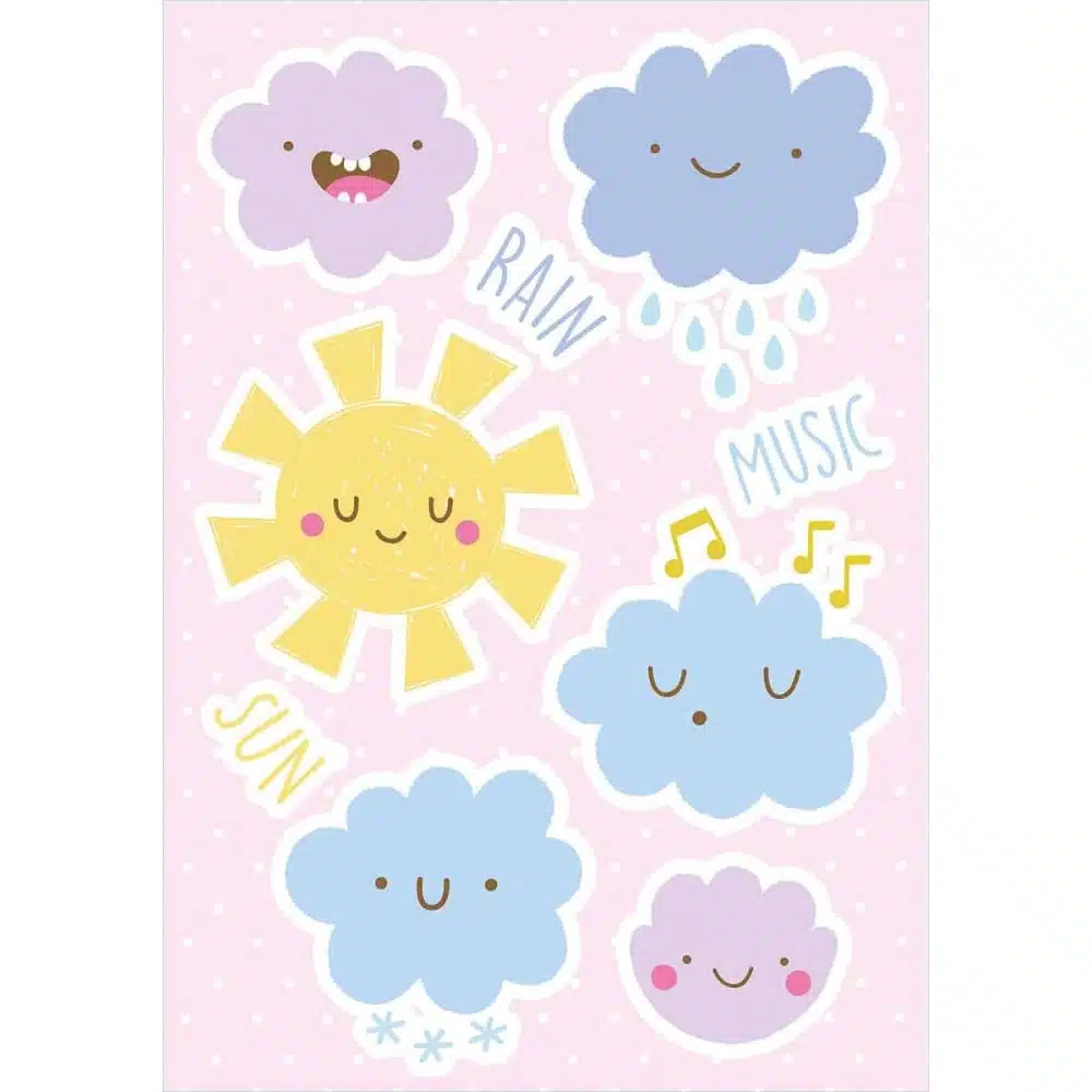 18309 HAPPY CLOUDS βινυλίου διακοσμητικά αυτοκόλλητα