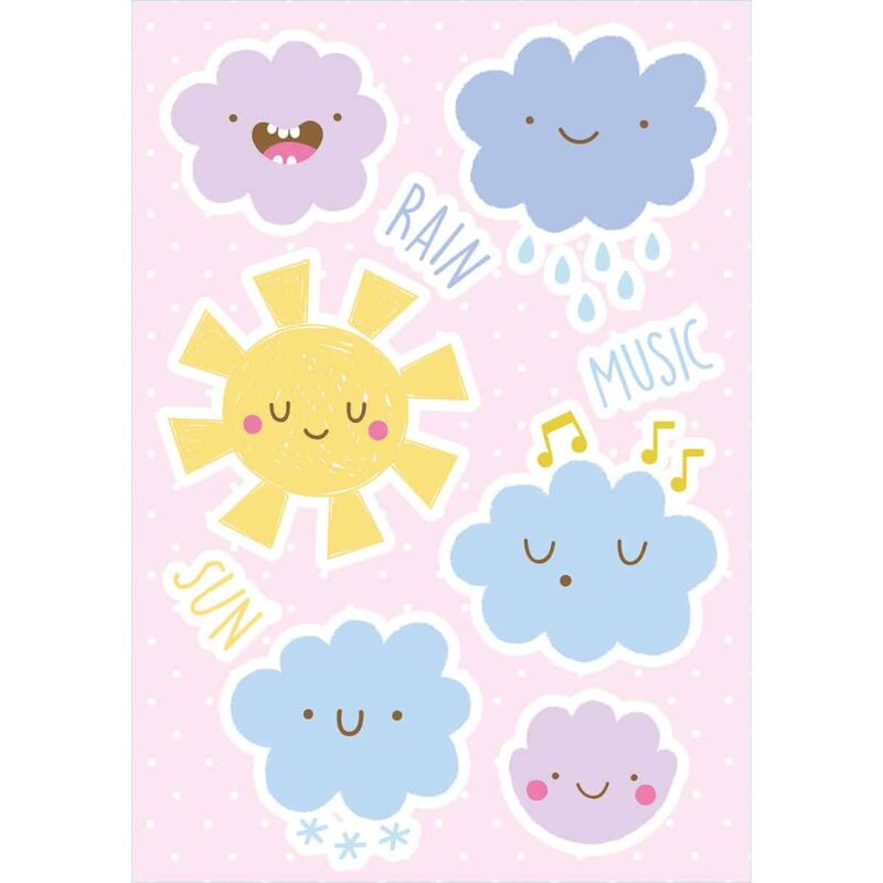 18309 HAPPY CLOUDS βινυλίου διακοσμητικά αυτοκόλλητα