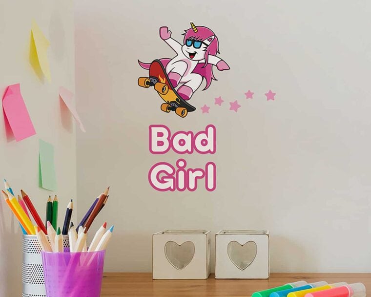 BAD GIRL βινυλίου αυτοκόλλητα τοίχου