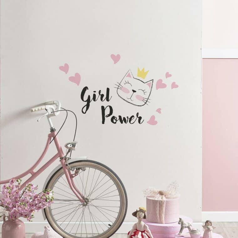 Girl Power αυτοκόλλητα με μήνυμα τοίχου