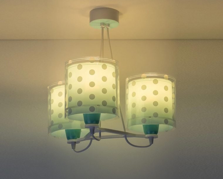41007 H DOTS GREEN κρεμαστό τρίφωτο διπλό τοίχωμα
