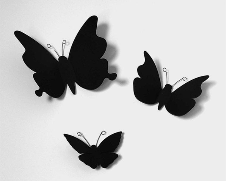 24002 Black Butterflies 3D πολυπροπυλενίου αυτοκόλλητα