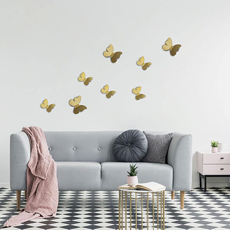 Gold Butterflies 3D πολυπροπυλενίου