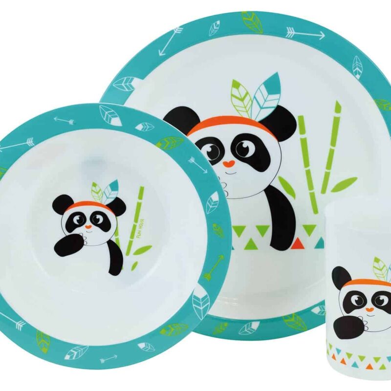 Indian Panda σερβίτσιο τριών τεμαχίων