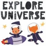 Explore the Universe αυτοκόλλητα με μήνυμα τοίχου M