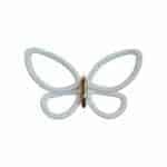 White Metal Butterflies 3D μεταλλικές