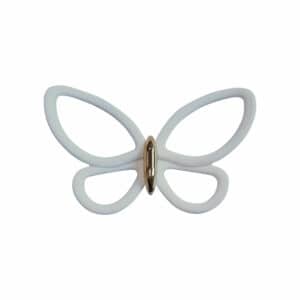 White Metal Butterflies 3D μεταλλικές (24006)