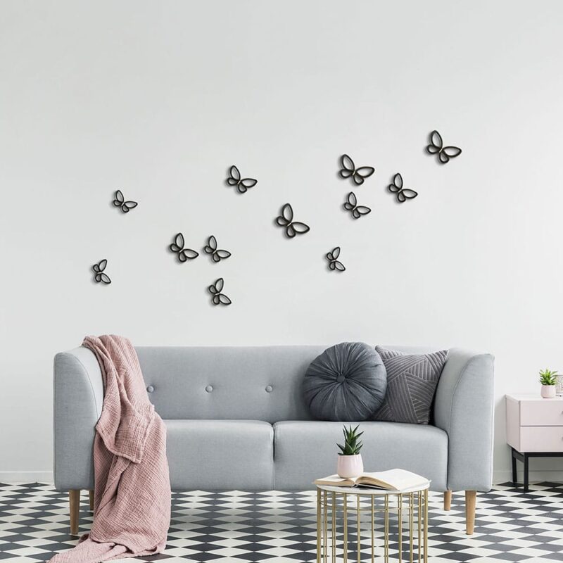 Black Metal Butterflies 3D