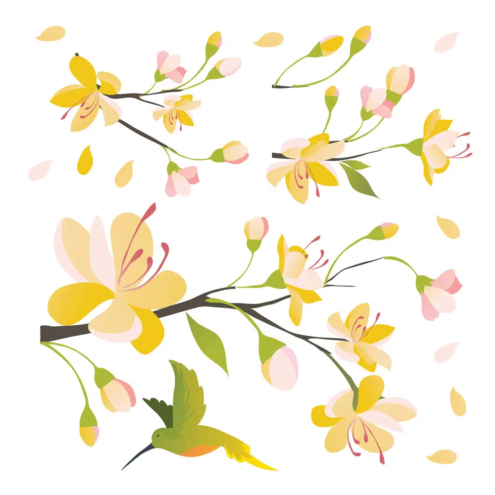 Φυτά αυτοκόλλητα διακόσμησης βινυλίου