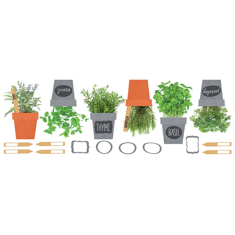 Μυρωδικά φυτά αυτοκόλλητα διακόσμησης βινυλίου