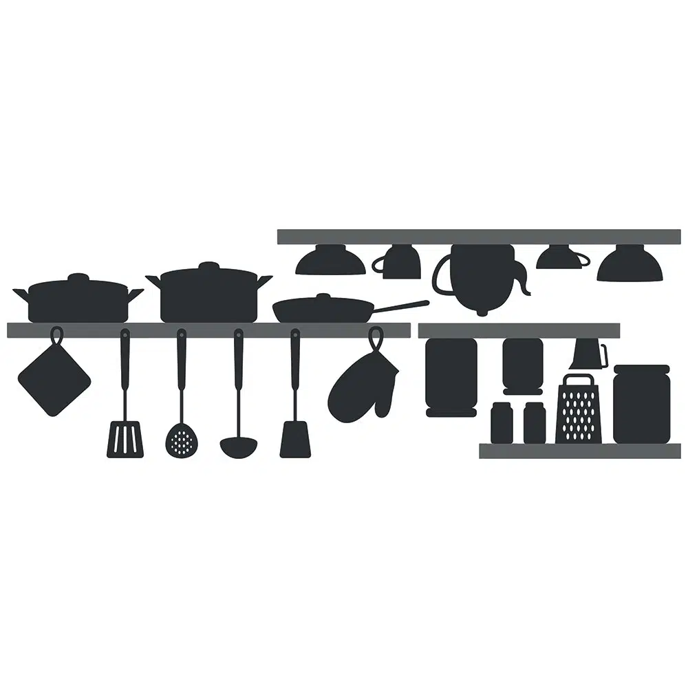 Σκιές κουζίνας αυτοκόλλητα διακόσμησης βινυλίου