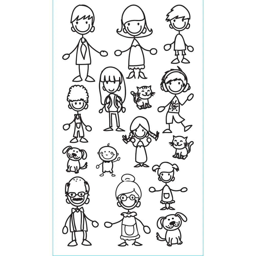 Οικογένεια αυτοκόλλητα διακόσμησης βινυλίου