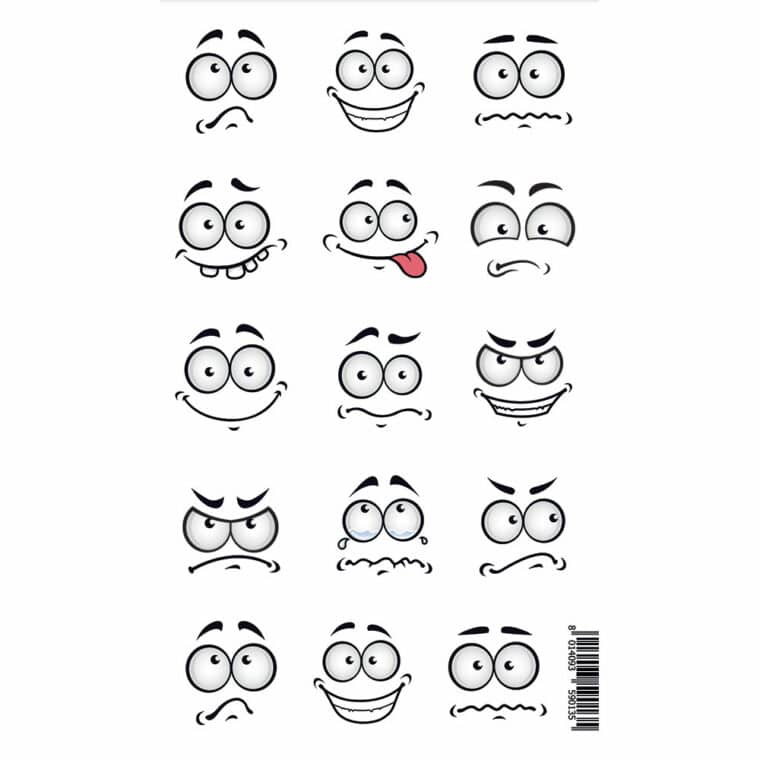 Funny Faces αυτοκόλλητα διακόσμησης βινυλίου