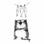 Ink Cats αυτοκόλλητα τοίχου βινυλίου (59164)