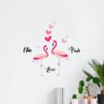 Flamingos αυτοκόλλητα τοίχου βινυλίου (59175)