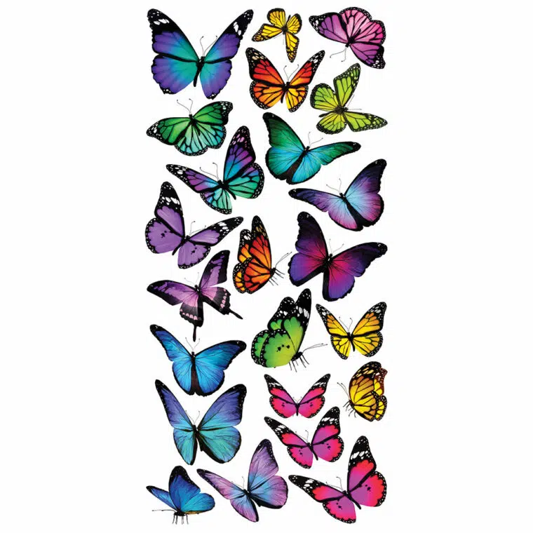 Πεταλούδες βινυλίου αυτοκόλλητα διακόσμησης