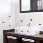 Πολύχρωμα ψάρια βινυλίου αυτοκόλλητα τοίχου