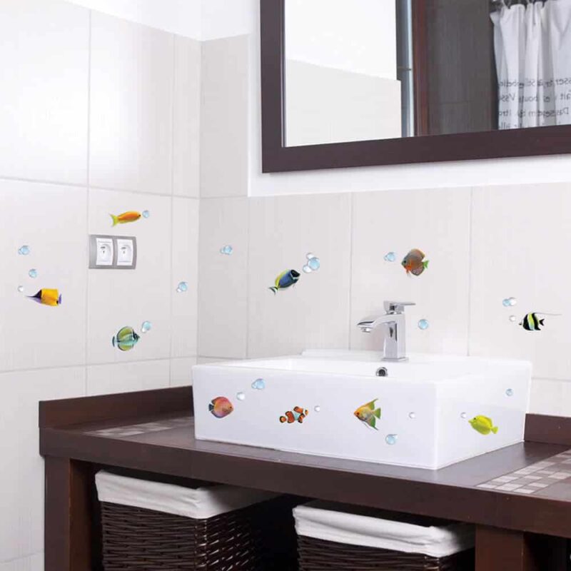 Colourful Fishes αυτοκόλλητα τοίχου βινυλίου