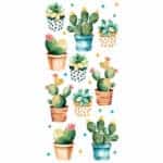 Cactus αυτοκόλλητα τοίχου βινυλίου (59615)