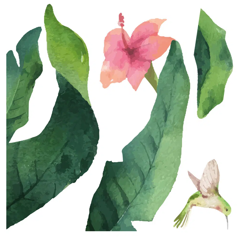 Τροπικά φυτά βινυλίου αυτοκόλλητα τζαμιού