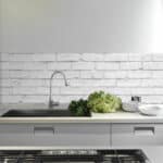 White Bricks πλάτη προστασίας τοίχων κουζίνας και μπάνιου