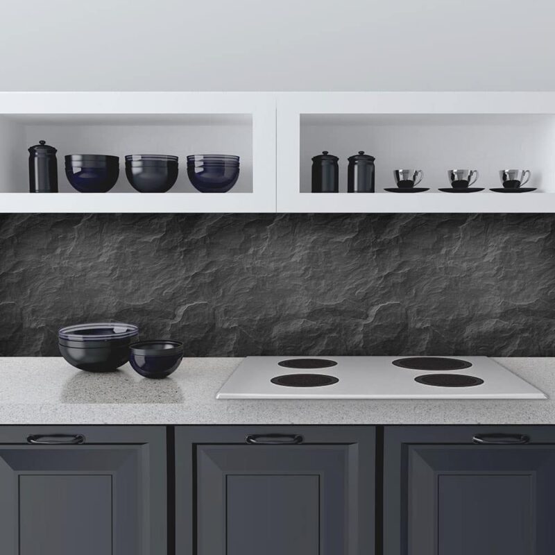 Anthracite πλάτη προστασίας τοίχων κουζίνας και μπάνιου