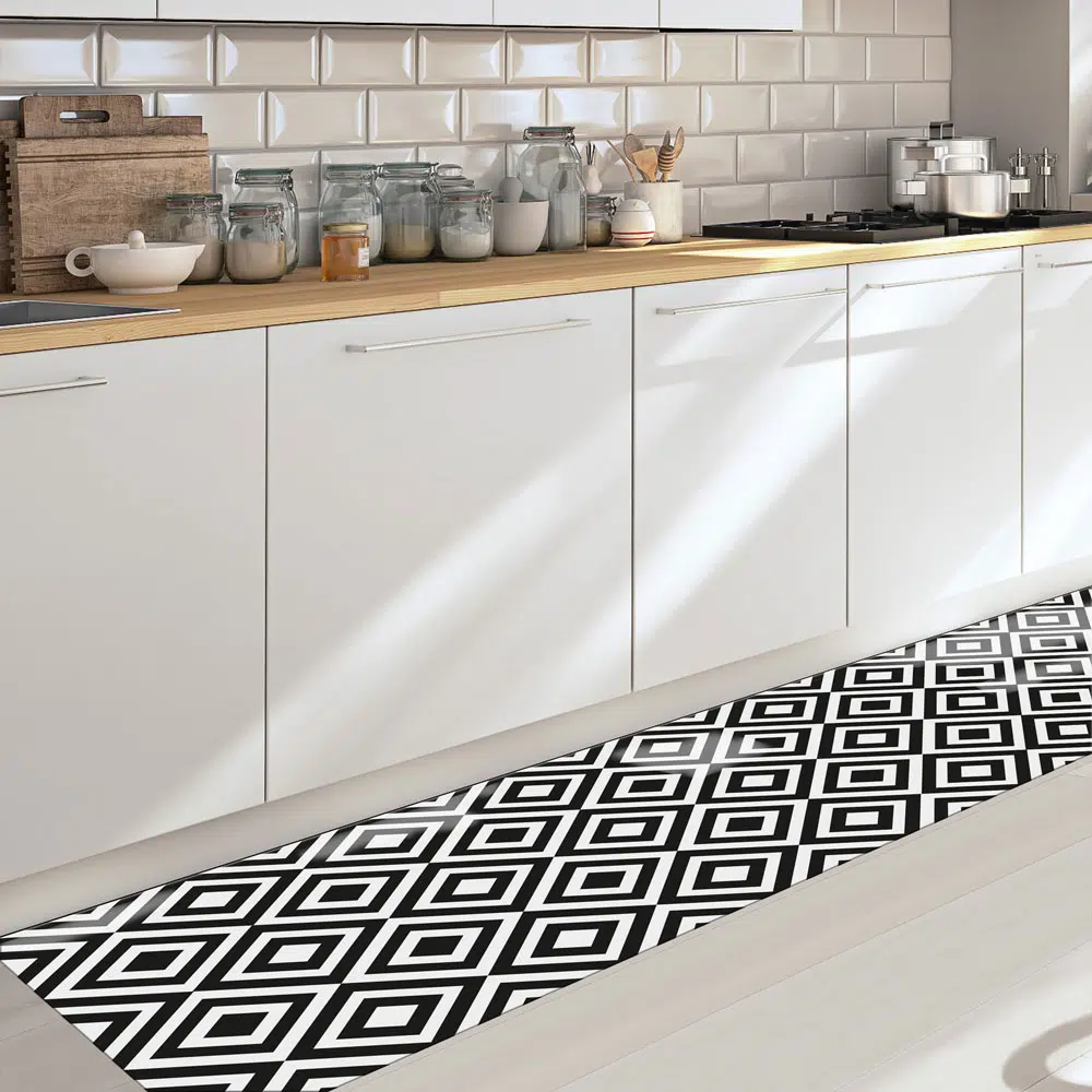 Διάδρομος διακόσμησης κουζίνας ή μπάνιου από ανθεκτικό μουσαμά