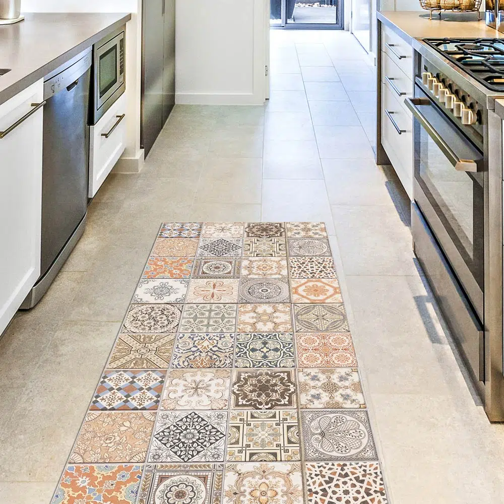 Διάδρομος διακόσμησης κουζίνας ή μπάνιου από ανθεκτικό μουσαμά