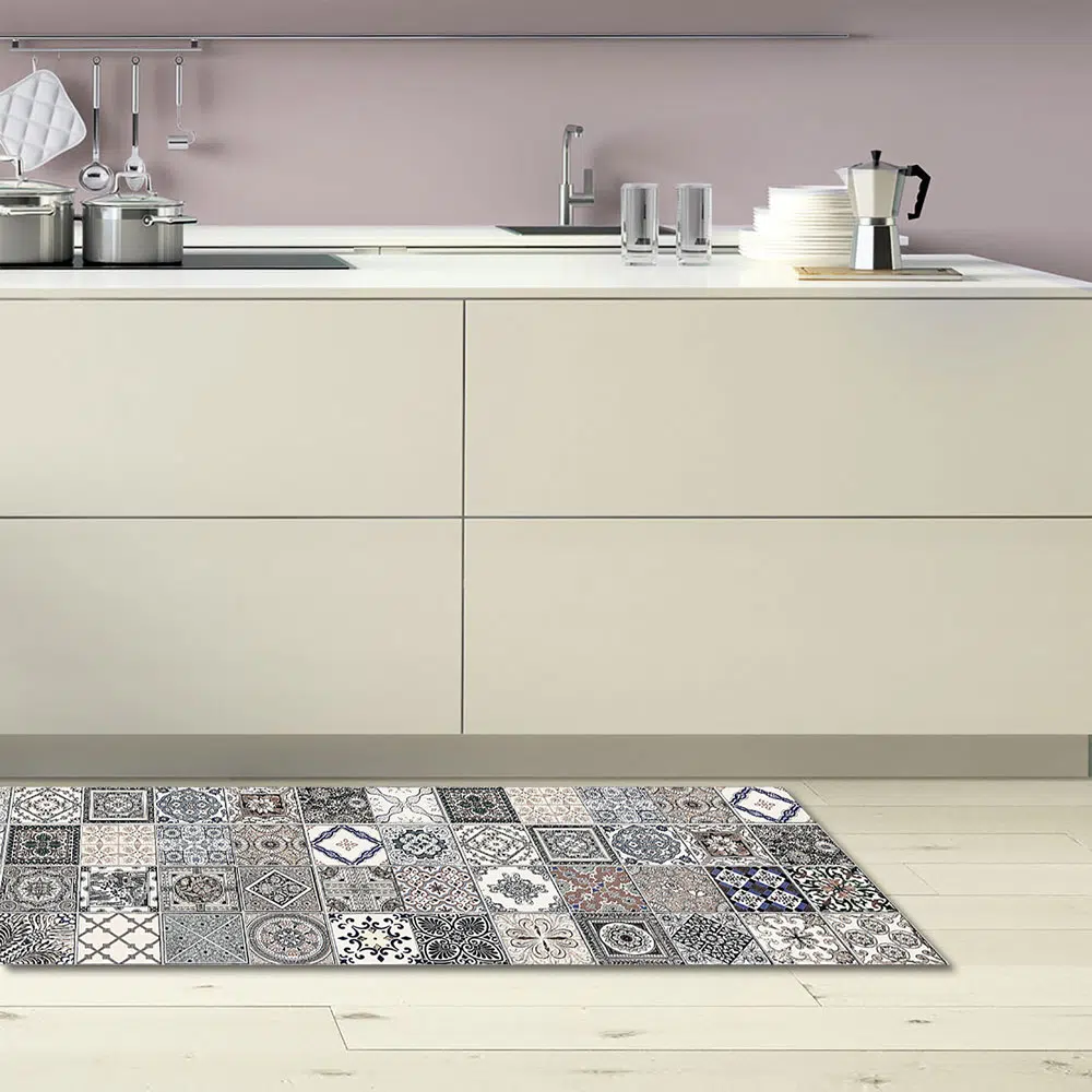 Διάδρομος διακόσμησης κουζίνας ή μπάνιου από ανθεκτικό μουσαμά
