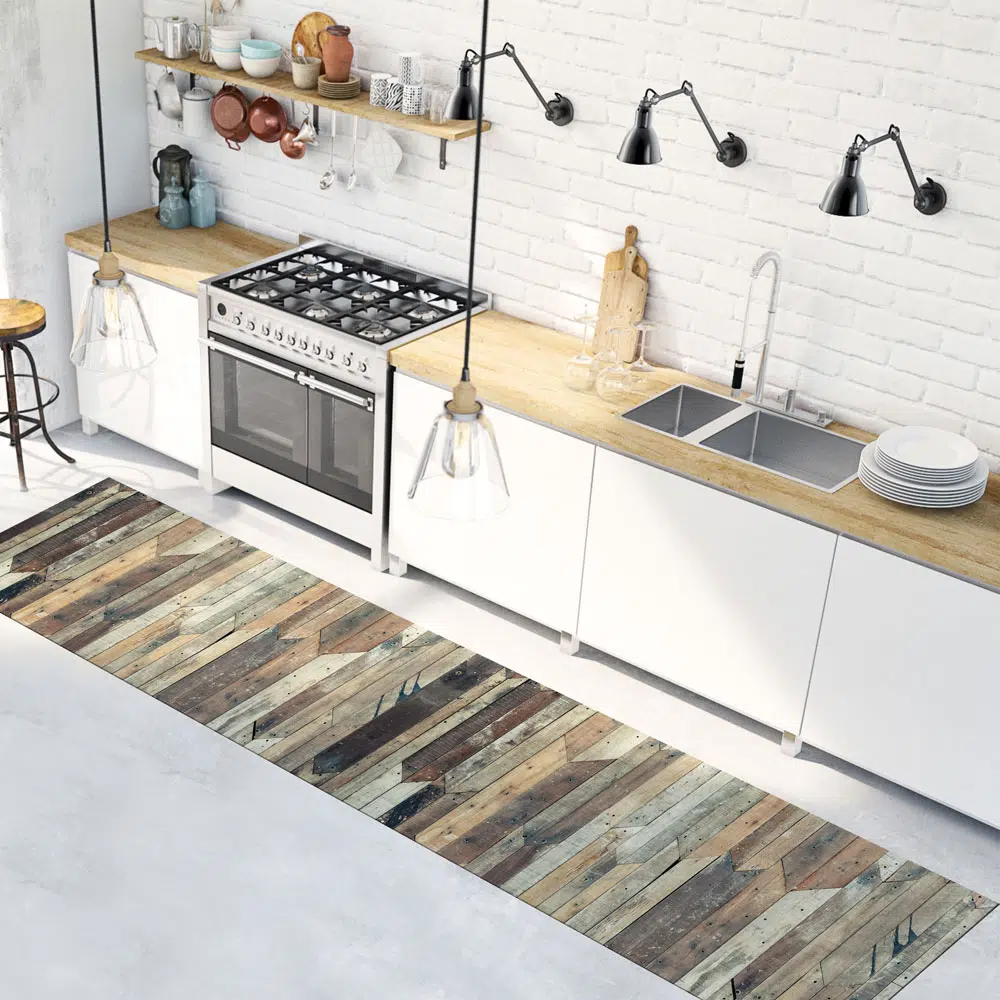 Διάδρομος διακόσμησης κουζίνας ή μπάνιου από ανθεκτικό μουσαμά