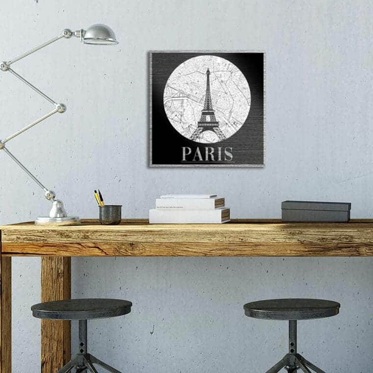 Παρίσι πίνακας από βουρτσισμένο αλουμίνιο