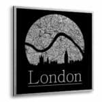 London πίνακας από βουρτσισμένο αλουμίνιο S