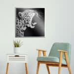 Cheetah πίνακας από βουρτσισμένο αλουμίνιο S