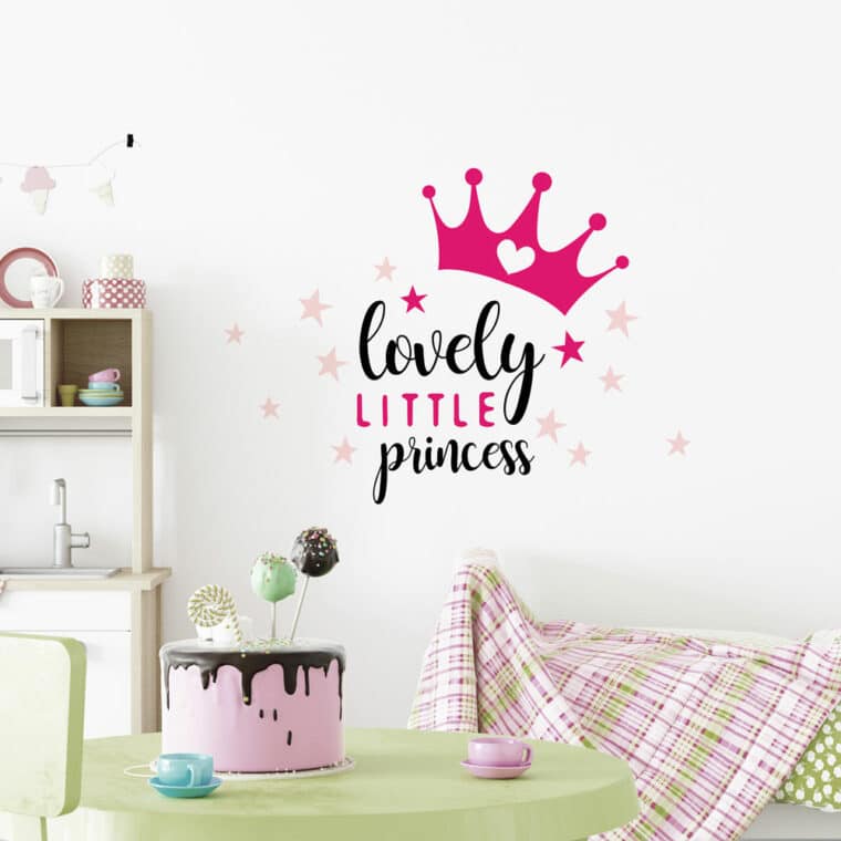 Lovely Princess παιδικά διακοσμητικά αυτοκόλλητα τοίχου