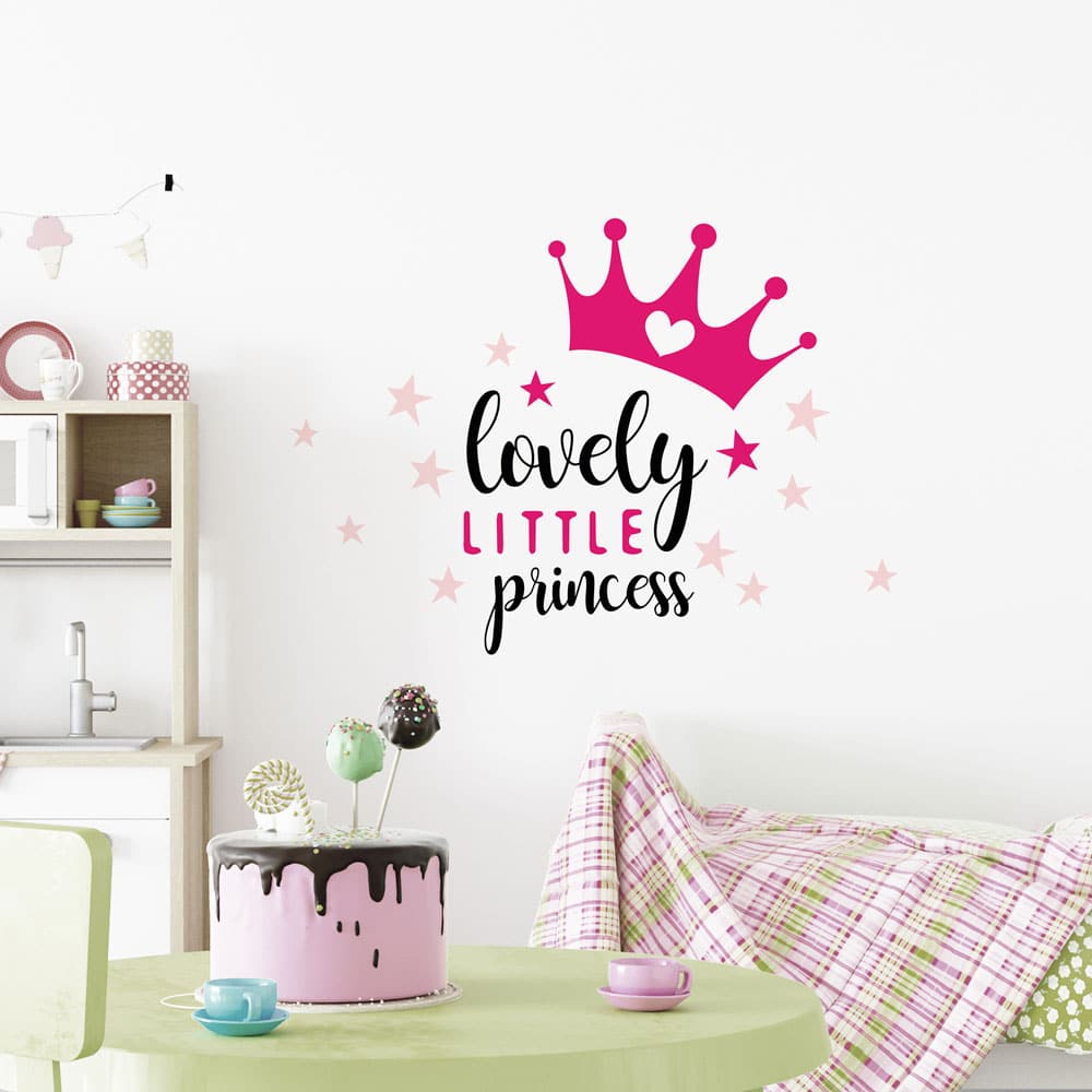 Lovely Princess παιδικά διακοσμητικά αυτοκόλλητα τοίχου