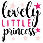 Lovely Princess αυτοκόλλητα με μήνυμα τοίχου M