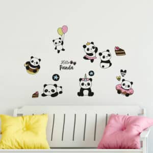 Panda διπλής όψης αυτοκόλλητα για τζάμι ή τοίχο L (11217)