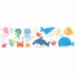 Sea Animals διπλής όψης αυτοκόλλητα για τζάμι ή τοίχο L