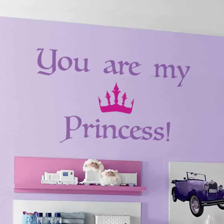 Princess παιδικά διακοσμητικά αυτοκόλλητα τοίχου